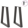 Pieds de table à manger en forme de V 2 pièces Anthracite 50 x (72-73) cm Acier 