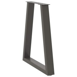 Pieds de table à manger en forme de V 2 pièces Anthracite 50 x (72-73) cm Acier 