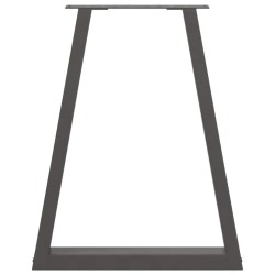 Pieds de table à manger en forme de V 2 pièces Anthracite 50 x (72-73) cm Acier 