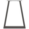 Pieds de table à manger en forme de V 2 pièces Anthracite 50 x (72-73) cm Acier 