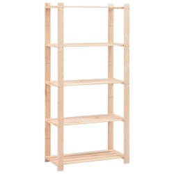 Étagères de rangement à 5 niveaux 5 pcs 80x38x170 cm Pin 250 kg 