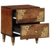 Cabinet de chevet 40x33x46 cm en bois massif de manguier 