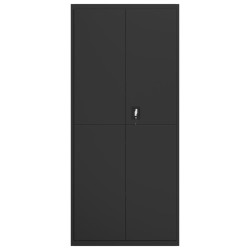 Classeur noir 90x40x200 cm acier 