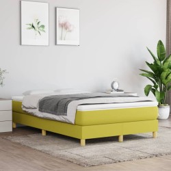 Cadre de lit sans matelas vert 120x200 cm tissu 