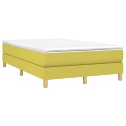 Cadre de lit sans matelas vert 120x200 cm tissu 