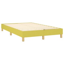 Cadre de lit sans matelas vert 120x200 cm tissu 