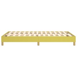 Cadre de lit sans matelas vert 120x200 cm tissu 