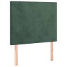 Sommier à lattes de lit et matelas Vert foncé 80x200 cm Velours 