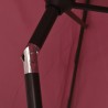 Parasol de jardin avec mât en métal rouge bordeaux 300 cm 
