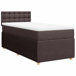 Sommier à lattes de lit avec matelas Marron foncé 80x200 cm 