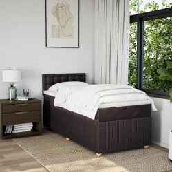 Sommier à lattes de lit avec matelas Marron foncé 80x200 cm 