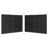 Paroi de tente de réception 2pcs fermeture éclair PE Anthracite 