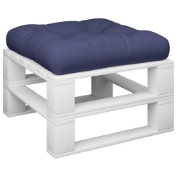 Coussin de palette bleu marine 50x50x12 cm tissu 