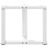Pieds de table basse en T, 2 pièces, blanc, 50 x 25 x (42-43) cm, acier 