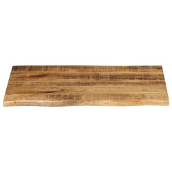 Dessus de table 80x60x3,8 cm bord vif bois massif manguier brut 