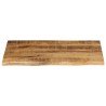 Dessus de table 80x60x3,8 cm bord vif bois massif manguier brut 
