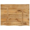 Dessus de table 80x60x3,8 cm bord vif bois massif manguier brut 