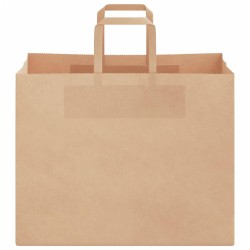 Sacs en papier 250 pcs avec poignées marron 32x22x24 cm 