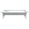 Plateau pour barbecue Argenté 118x42x30,5 cm Acier inoxydable 
