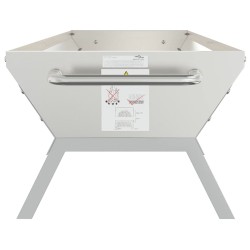 Plateau pour barbecue Argenté 118x42x30,5 cm Acier inoxydable 