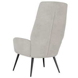 Chaise de relaxation Gris clair Similicuir daim 