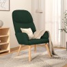 Chaise de relaxation Vert foncé Tissu 