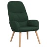Chaise de relaxation Vert foncé Tissu 