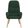 Chaise de relaxation Vert foncé Tissu 