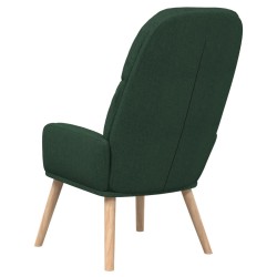 Chaise de relaxation Vert foncé Tissu 