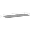 Panneaux de bibliothèque 4 pcs Gris béton 60x20x1,5cm Aggloméré 