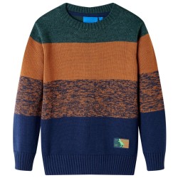 Pull-over tricoté pour enfants multicolore 128 