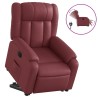 Fauteuil inclinable électrique rouge bordeaux similicuir 