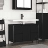 Meuble sous-vasque avec tiroirs chêne noir 90x34,5x60 cm 