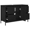 Meuble sous-vasque avec tiroirs chêne noir 90x34,5x60 cm 