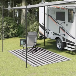 Tapis de tente 250x250 cm Anthracite et blanc 