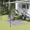 Tapis de tente 250x250 cm Anthracite et blanc 