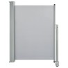 Auvent latéral rétractable de patio 100 x 300 cm Gris 