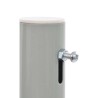 Auvent latéral rétractable de patio 100 x 300 cm Gris 