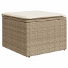 Salon de jardin avec coussins 6 pcs beige résine tressée 