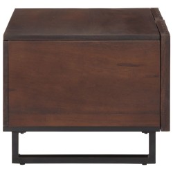 Table basse marron 80x51x40 cm bois de massif manguier 