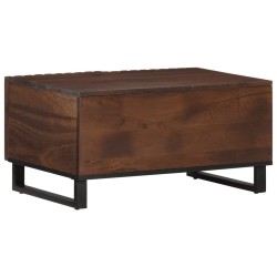 Table basse marron 80x51x40 cm bois de massif manguier 