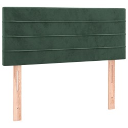 Sommier à lattes de lit avec matelas Vert foncé 90x200 cm 
