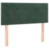 Sommier à lattes de lit avec matelas Vert foncé 90x200 cm 