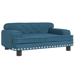 Canapé pour enfants bleu 70x45x30 cm velours 