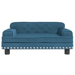 Canapé pour enfants bleu 70x45x30 cm velours 