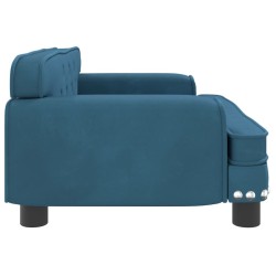 Canapé pour enfants bleu 70x45x30 cm velours 