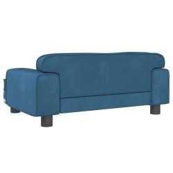 Canapé pour enfants bleu 70x45x30 cm velours 