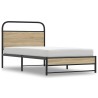 Cadre de lit sans matelas 107x203 cm chêne fumé bois ingénierie 