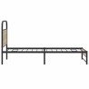 Cadre de lit sans matelas 107x203 cm chêne fumé bois ingénierie 