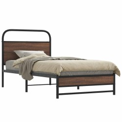 Cadre de lit sans matelas 107x203 cm chêne marron 